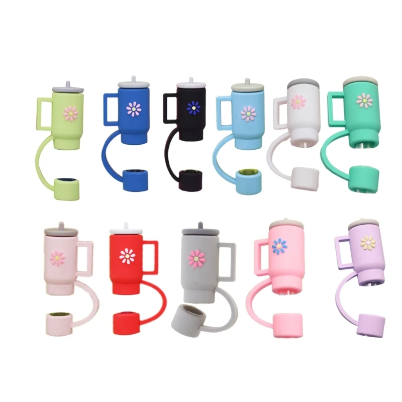 

Защитные силиконовые чехлы для соломинок диаметром 10 мм, топперы, пылезащитный чехол для соломинок, колпачки для соломинок,