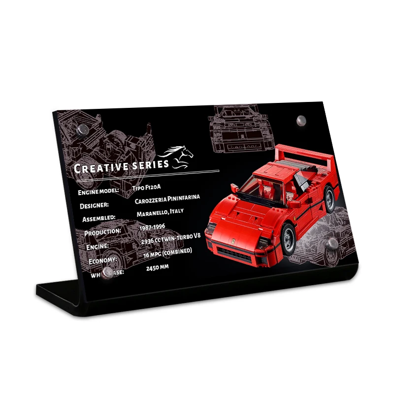 

Acrylic Display Stand Brand for Ferrariy F40 10248 Creator Expert Toys Building Blocks