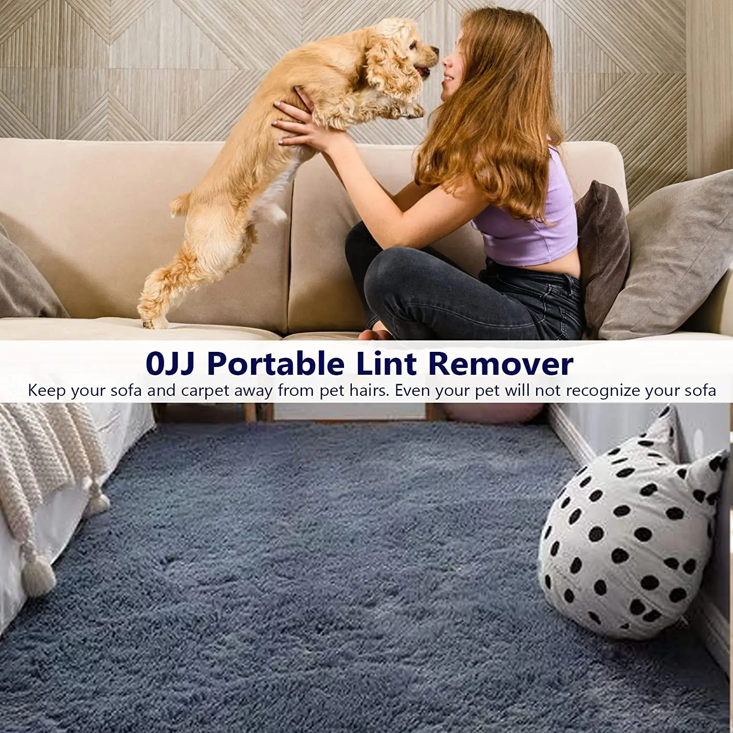 Pet Hair Remover 3-Pack Set - Copper & Silicone Scrapers For Furniture, Carpet, And Clothes - View #3