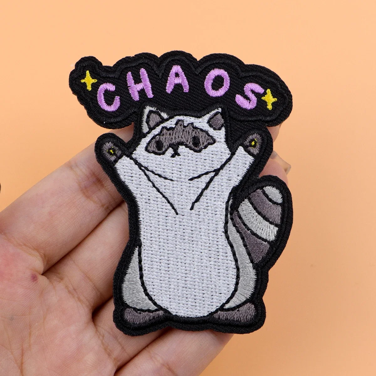 Nette Waschbär Stickerei Patch Cartoon Eisen Auf Patches Für Kleidung Thermoadhäsive Patches Auf Kleidung DIY Nähen Abzeichen