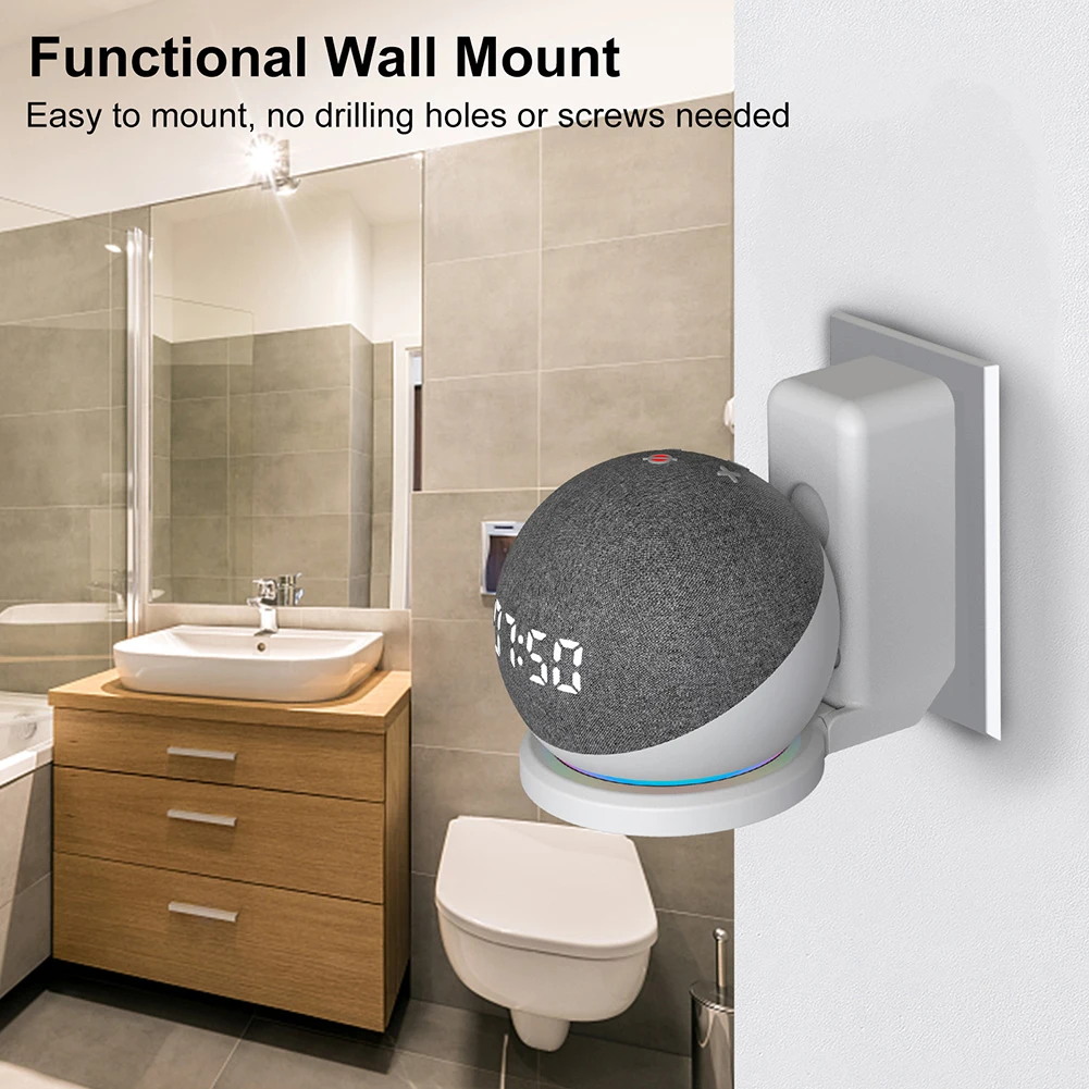 Plastic Bluetooth-compatible Speaker Holder Cable Management Portable Smart  Speaker Bracket Space Saving for  Echo Dot 5/4
