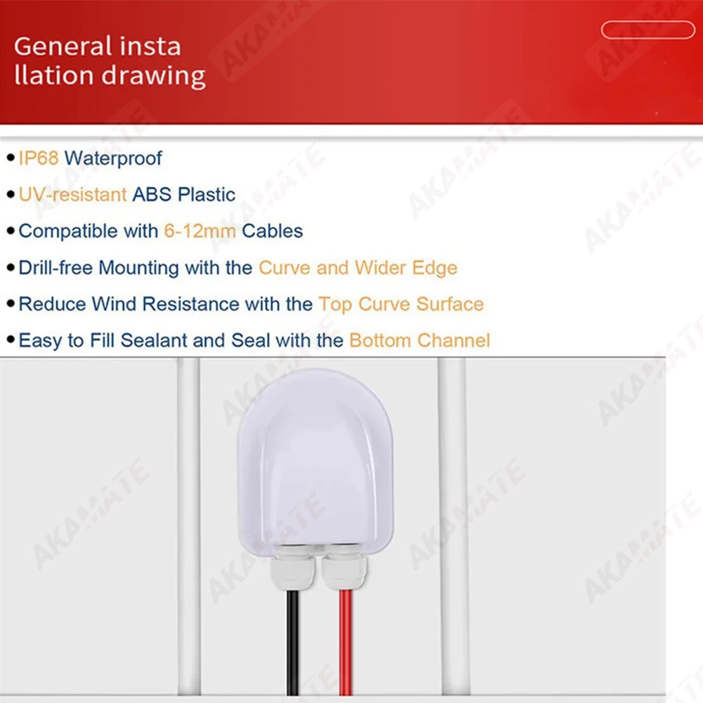 Solar Junction Box Waterproof Wire Entry Cable Storage For Caravan