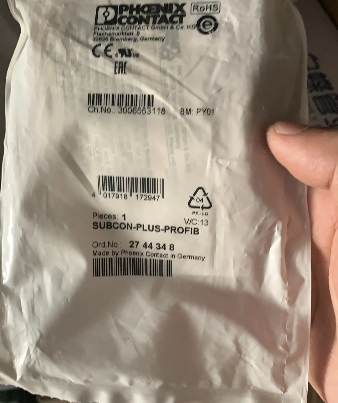 

Bus Connector SUBCON-PLUS-PROFIB Phoenix Original 2744348