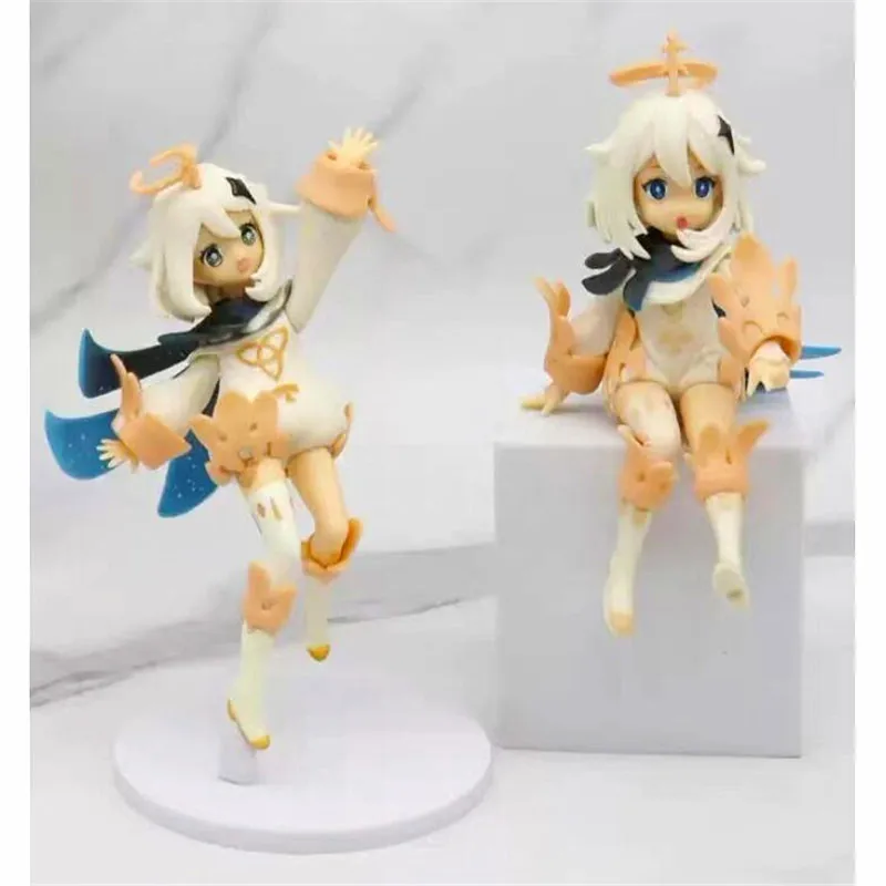 14 CM Genshin Impact Anime Kawaii Beautiful Girl Paimon Action Figure Toys Collectible Model Children Gifts neca toys