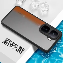 Transparent Shockproof Case with Camera Protection and Soft TPU Frame for Vivo iQOO Neo10 Pro (China) (Matte)