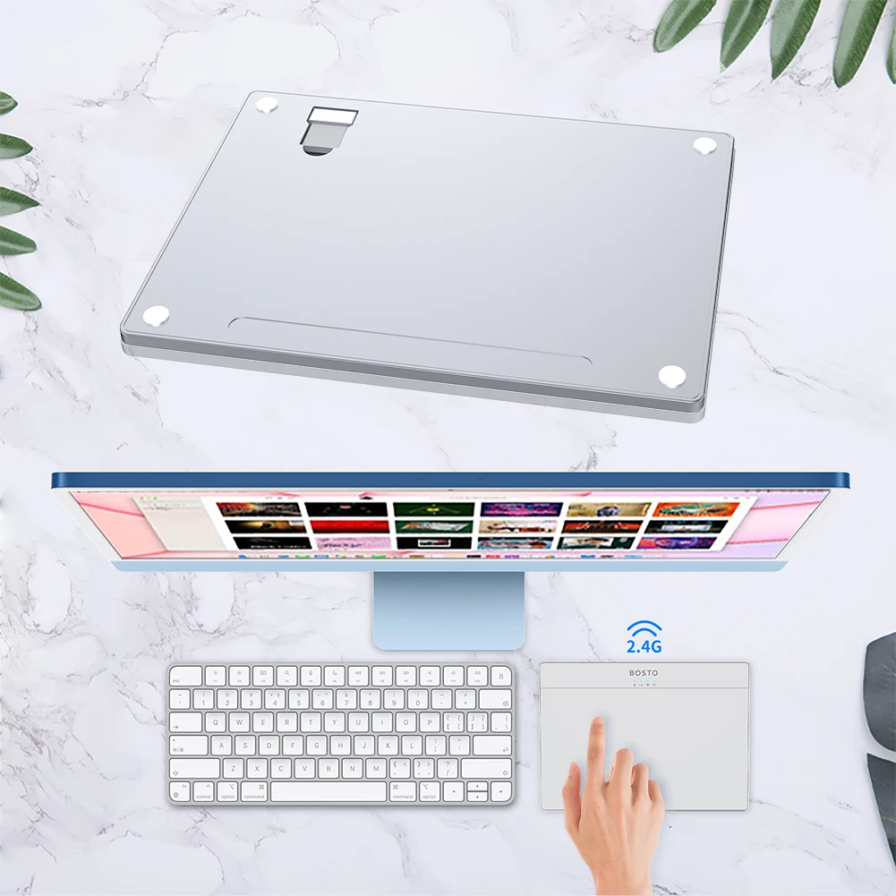 Portable Track Pad Multi-Gesture Wireless Touchpad Type-C Rechargeable Wired Precision Trackpad for Computer Notebook PC Laptop