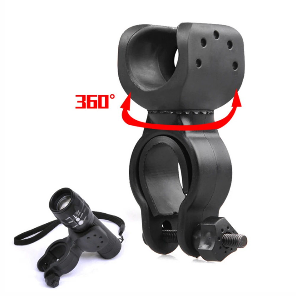 Clip de Lampe de Poche de Vélo, Vélo Cyclisme Rotation à 360 ° Lampe de