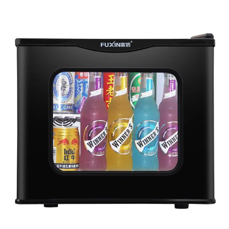 Tempered Glass Single Door Cold&warm Refrigerator Household Small Refrigeration Heating Sample Cabinet 17L Comestic Refrigerator