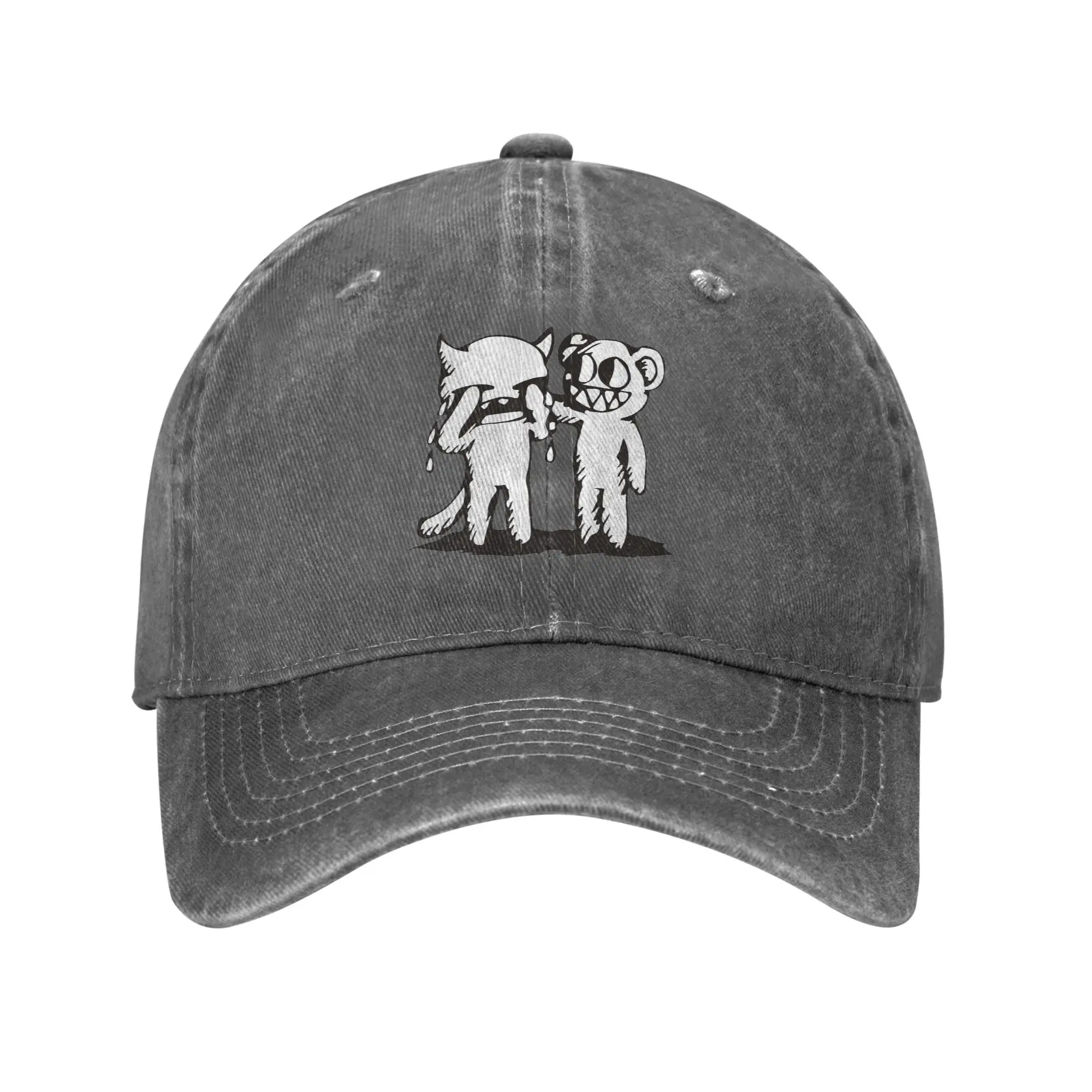 Die beste Radioheads-Washed-Denim-Kappe, lässige Baseballkappen, verstellbare Mütze, Sommer-Unisex-Baseballmützen