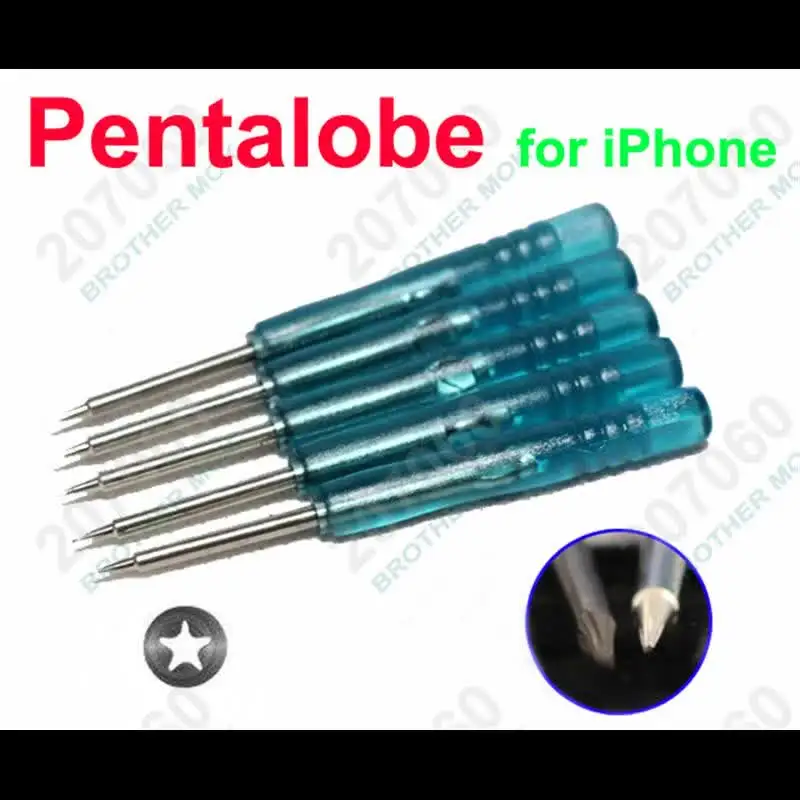 Высокомагнитная прозрачная синяя отвертка Pentalobe отвертки с пятиконечной звездой