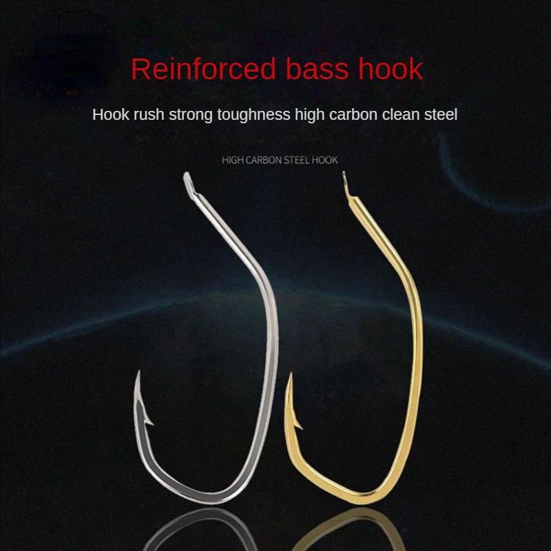 

Большие рыболовные крючки для ловли окуня, 100 шт., рыболовные крючки с плоской головкой для морской рыбы в соленой воде, аксессуары для рыбалки, большой рыболовный крючок, окунь