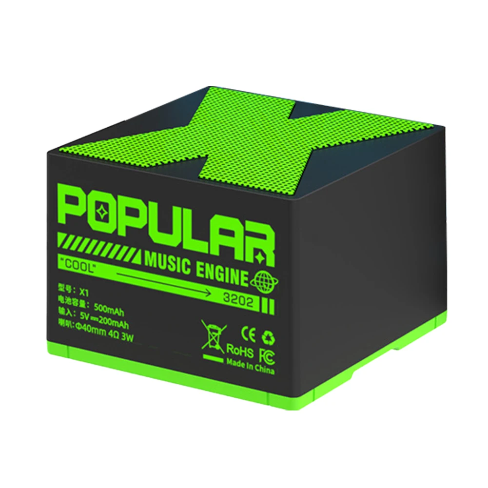 Small Metal Speaker Bluetooth-Compatible 5.0 Rechargeable HIFI Sound Box Player Hands-Free Call Audio Player Speaker for Outdoor