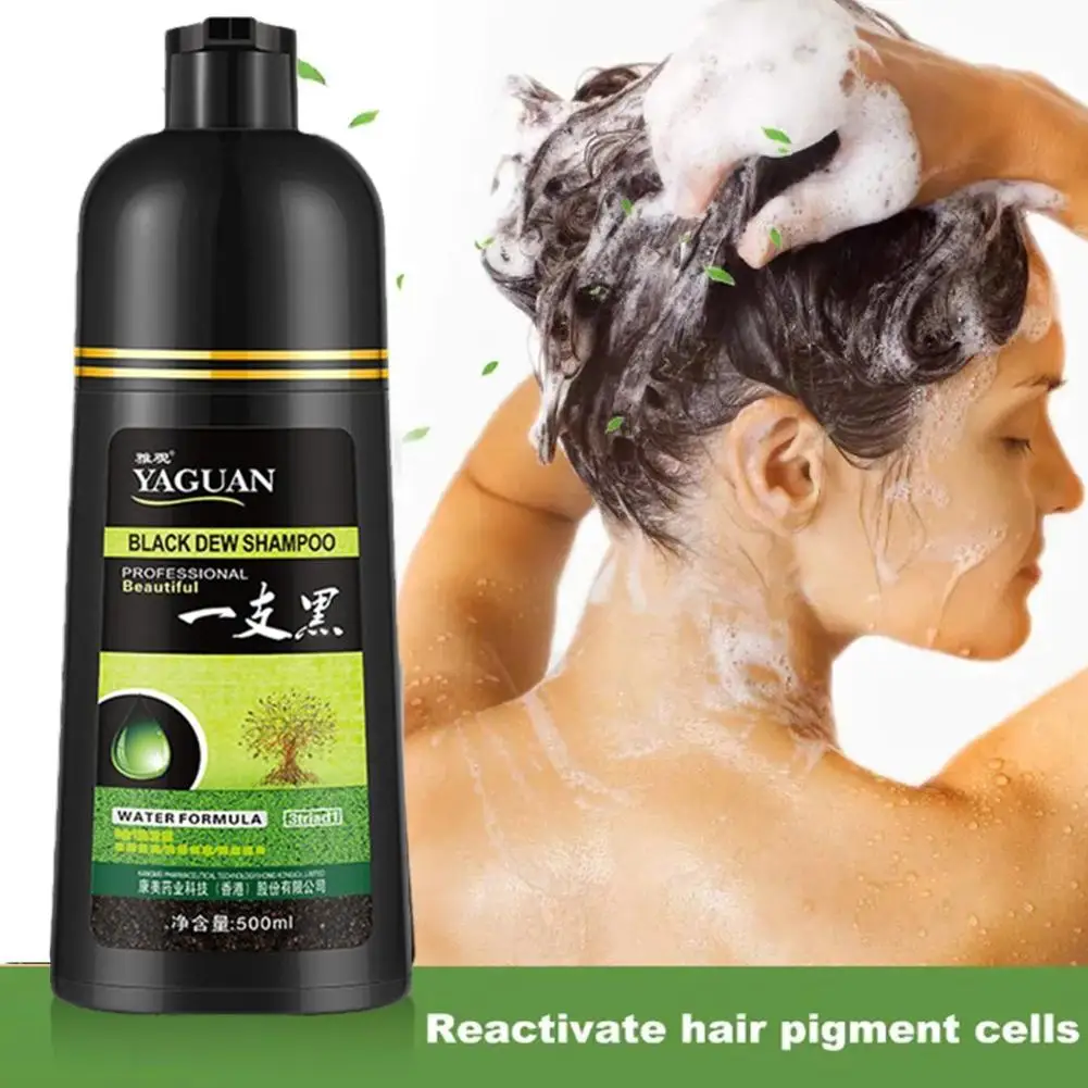 Shampoo Colorante Nero, Idratante e Salutare per la Cura dei Capelli, Crea un Colore Naturale, Shampoo Colorante per Donne e Uomini - immagine 6