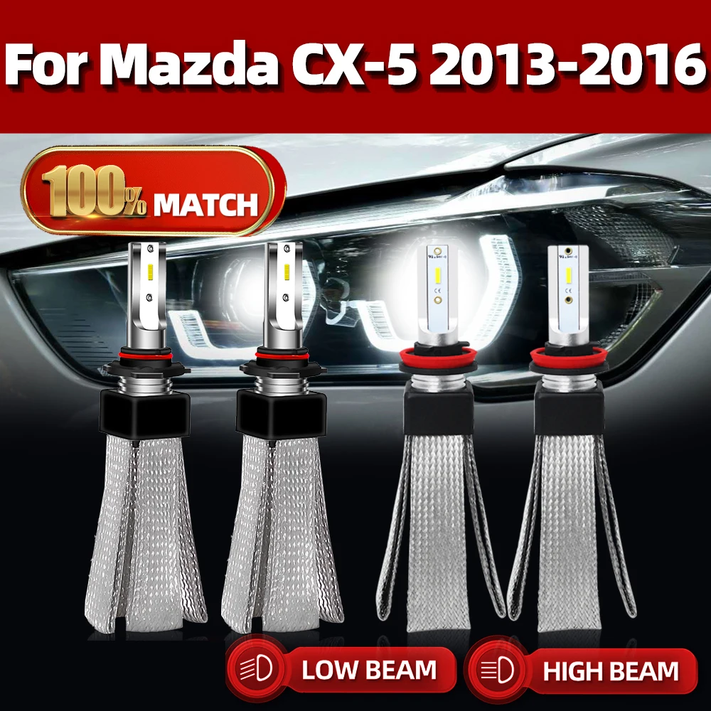 

Canbus LED Headlights Bulbs H11 9005 HB3 Car Lights High Low Beam Auto Headlamps 12V 6000K For Mazda CX-5 2013 2014 2015 2016