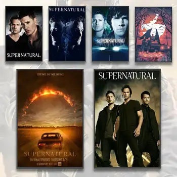 Serie televisiva Supernatural, pittura, calligrafia, poster su tela HD, soggiorno, camera da letto, bar, decorazione estetica