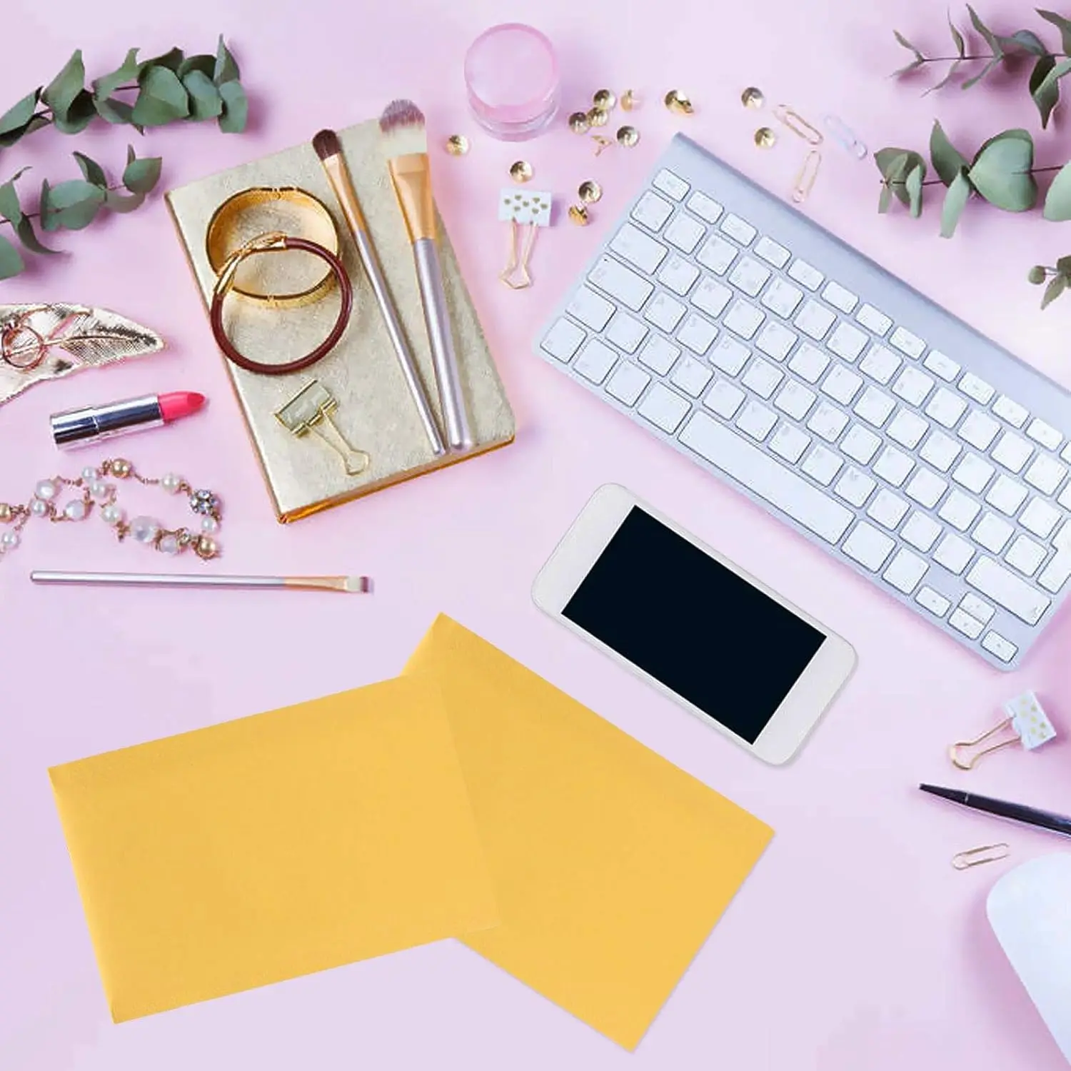 100pcs Small Business Supplies Kraft Paper Bubbles Bubble Mailers Delivery Package Packaging Mailer Mailing Shipping Office 4