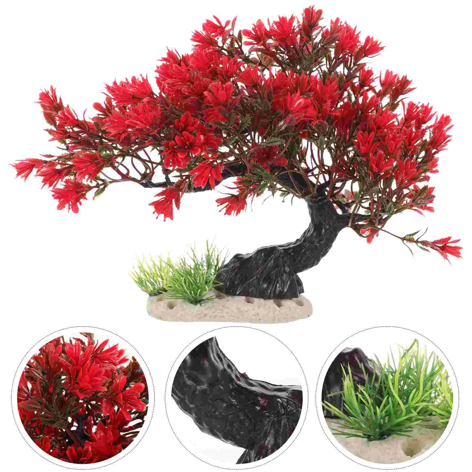 

Fish Tank Landscaping Tree Tropical Plants Aquatic Fake Aquarium Supplies Decorations Large Tall Shape