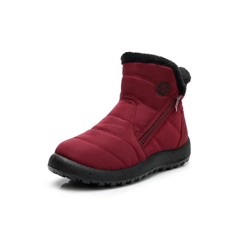 thumbnail image 1 of Botas de invierno impermeables para mujer 2024, nuevas botas de nieve de plataforma larga de piel, zapatos cálidos de algodón para parejas, botines de felpa calientes, Botas, 1 of 6