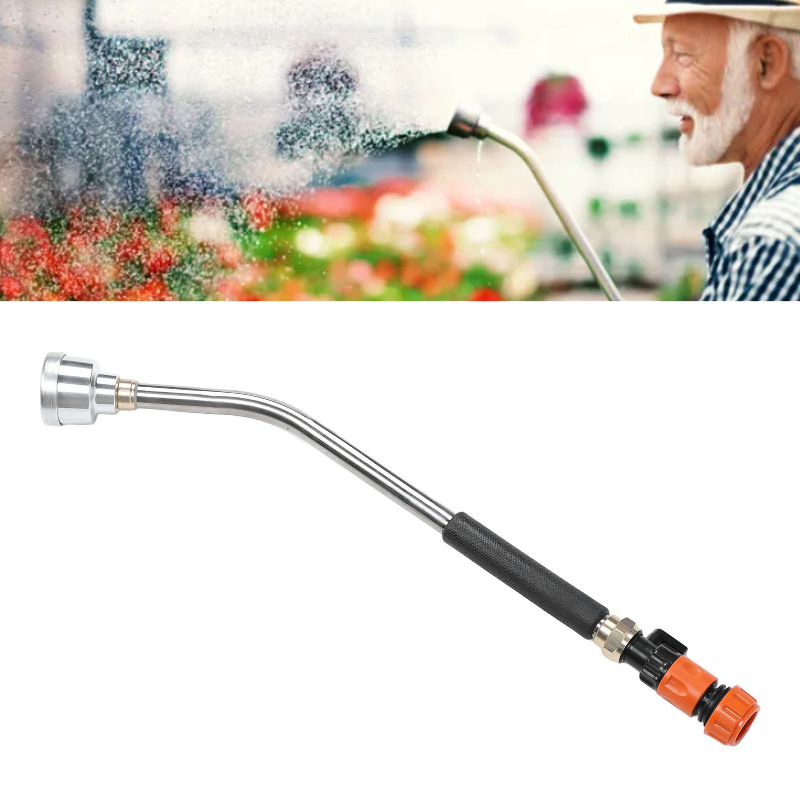 Garden Hose Watering Wand Nozzle Sprayer adjustable water nozzle for Plants and Lawn