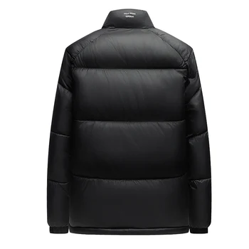 جديد الشتاء مبطن سترة منفوخة الرجال رشاقته سترة عادية سليم صالح أبلى مقاوم للماء الدافئة بلون أبلى الوقوف طوق معطف 4