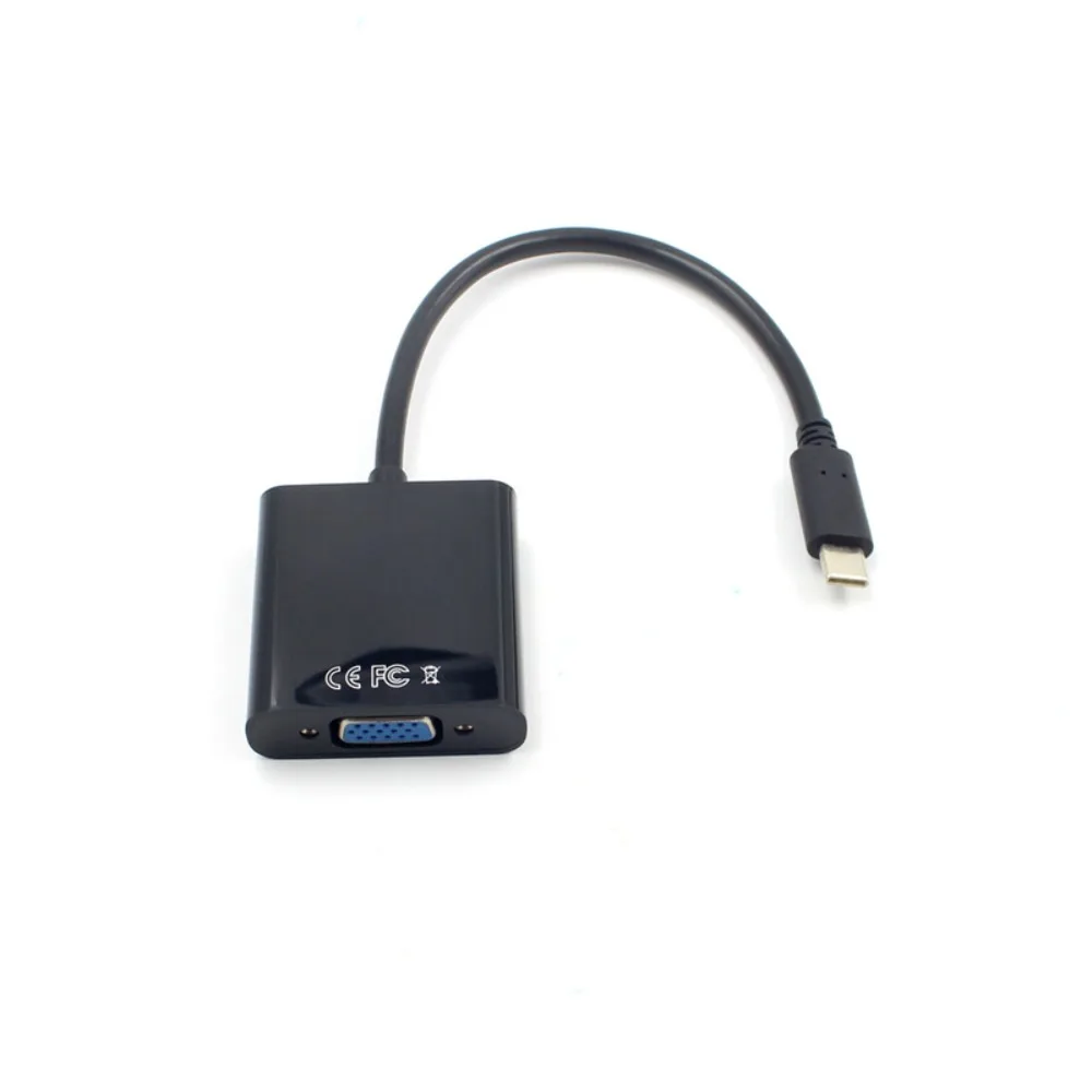 USB3.1 Type C To Female VGA Adapter Video Adapter Projection Line USB 3.1 To VGA 1080p Connection Cable