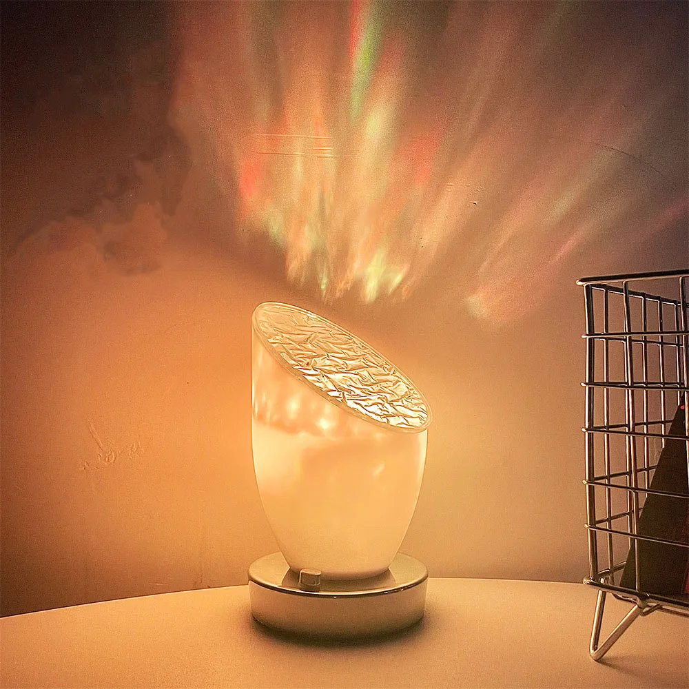 RGBDynamicProjectionTableLampAcrylicWaterRippleProjectorLamp
