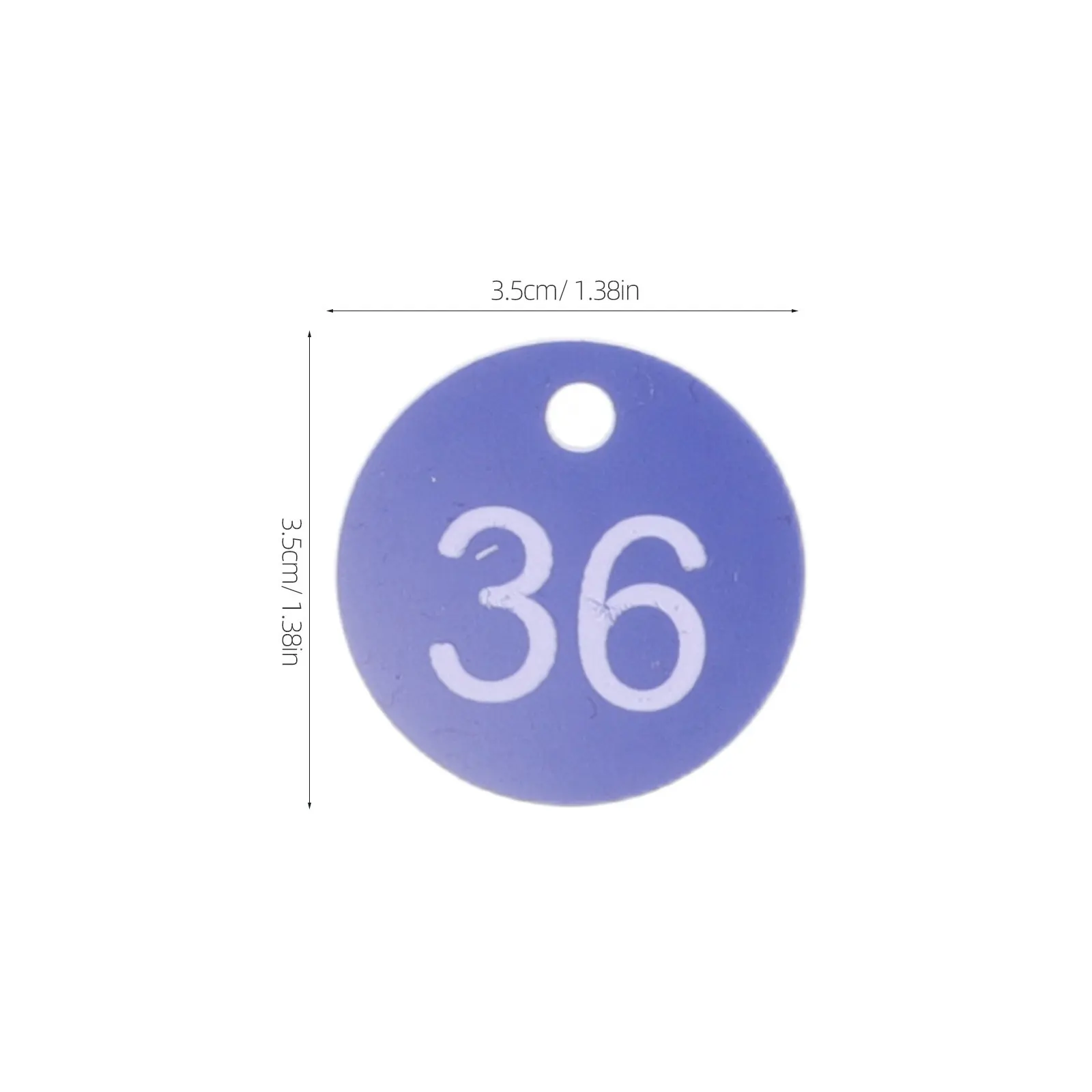 50개 플라스틱 숫자 태그: 1-50 컬러 키체인 ID 라벨(캐비닛 키용 구멍 포함) - 방수 재사용 가능 식별 태그