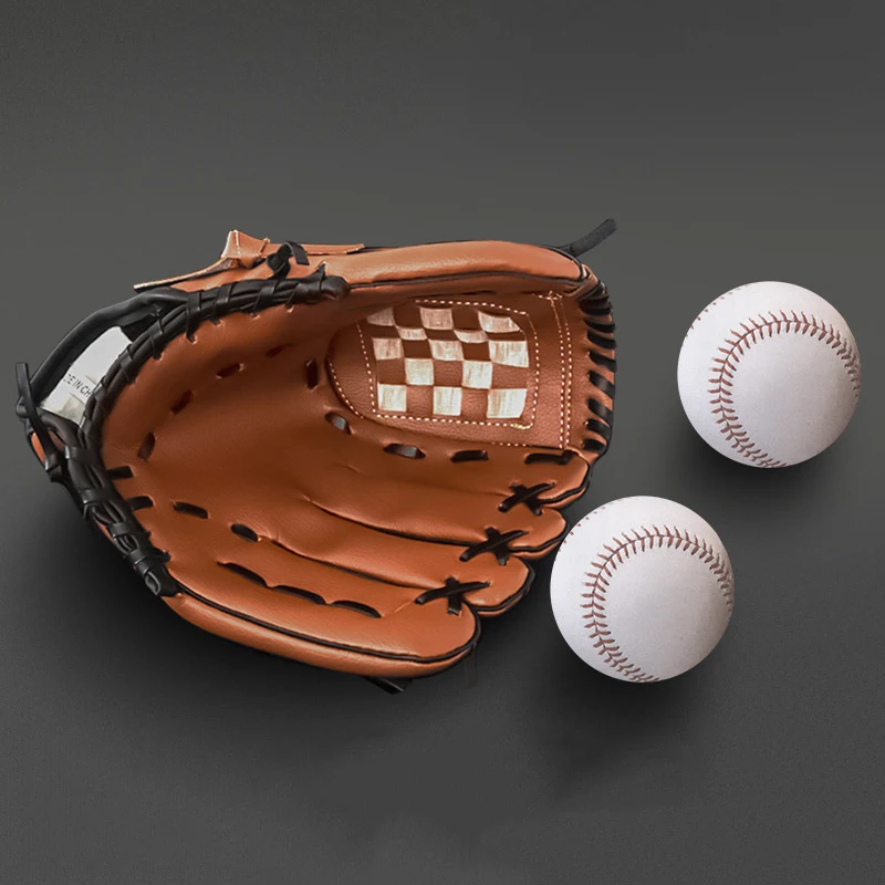 Baseball Batting Gloves For Children And Teenagers Thick PU Imitation Cowhide Adults Softball Gloves Pitchers Outdoor