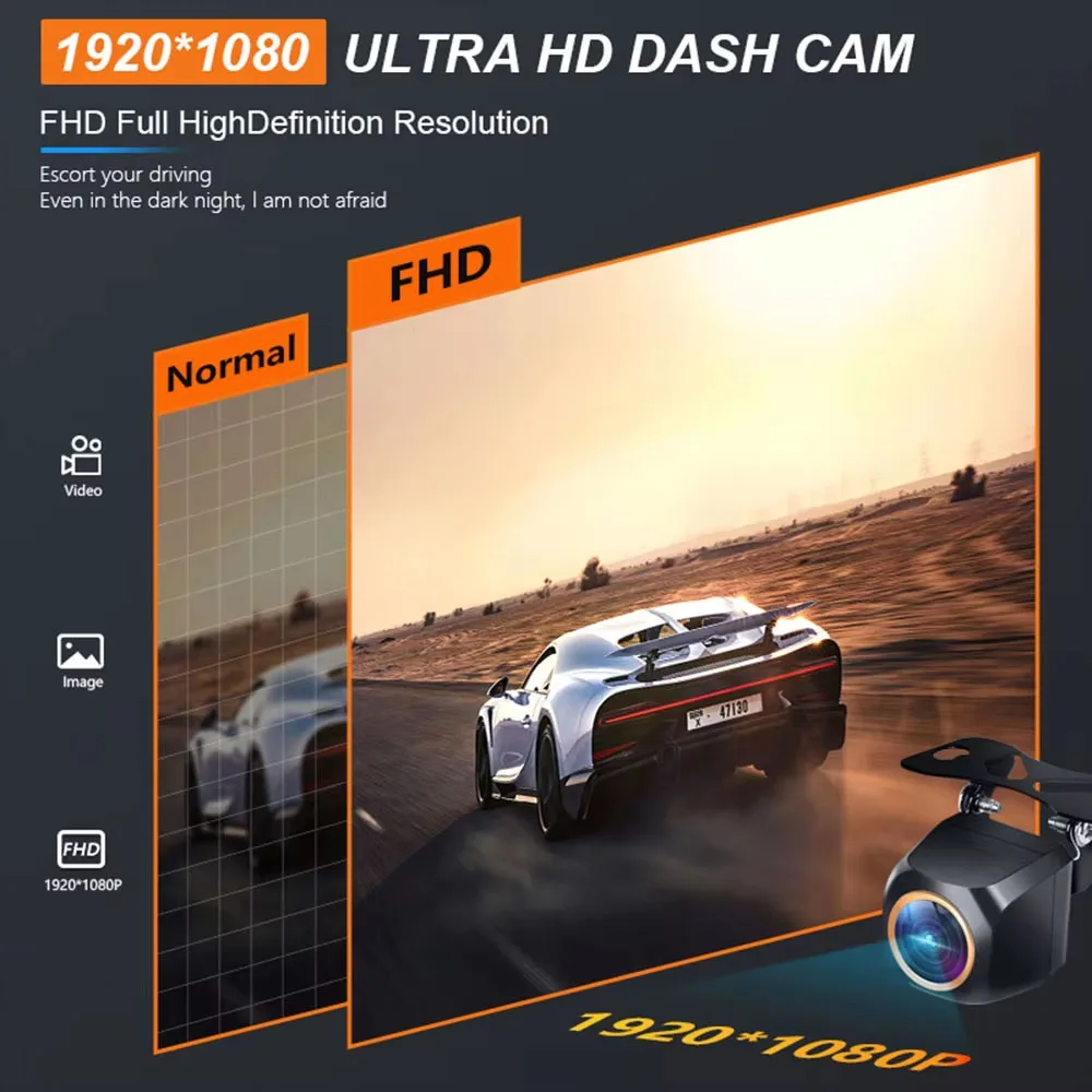 AHD 1920x1080P Car Rear View Camera 200&deg; Fisheye Golden Lens Full HD Night Vision Vehicle Back Reversing Front Camera