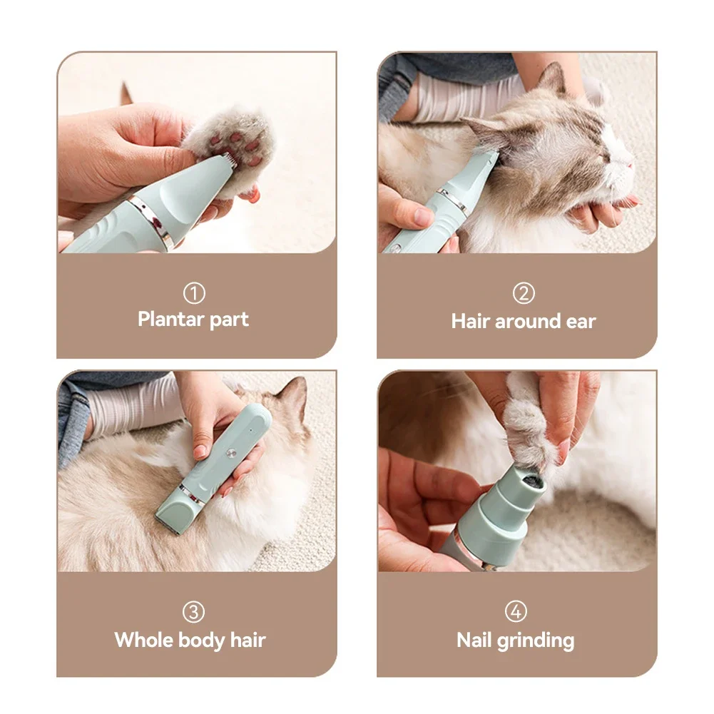 Pet Clipper Dog Hair Trimmer Pet Hair Trimmer Dog Clipper Professional Cat Dog Hair Clipper Grooming Kit Rechargeable
