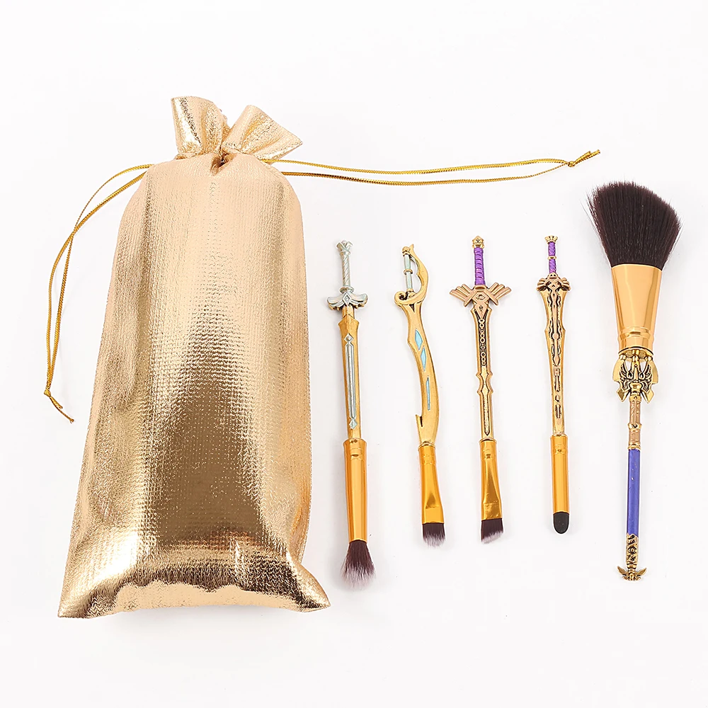 Description Picture 3 of item5pcs The Legend of Zelda Weapon Shaped Makeup Brushes Foundation Blush Eyeshadow Cosmetic Brushes for Women Makeup Tools