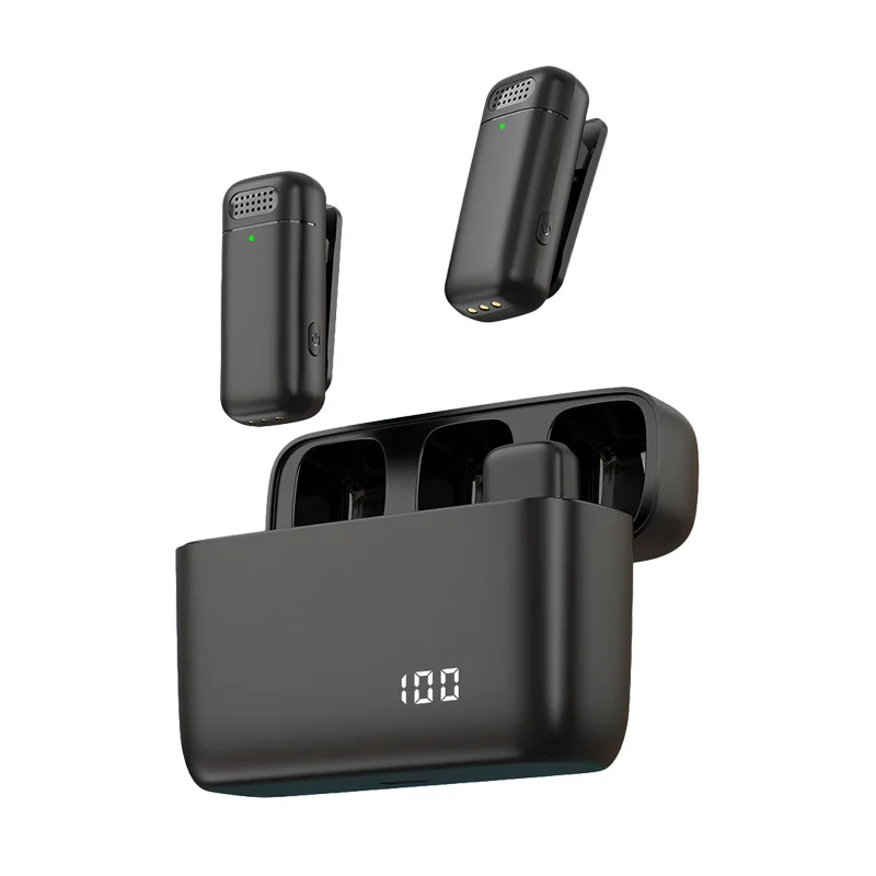 

Wholesale Factory 3 In 1 Wireless Microphone For Live Broadcast Gaming Phone Wireless Collar Clip Mini Microphone