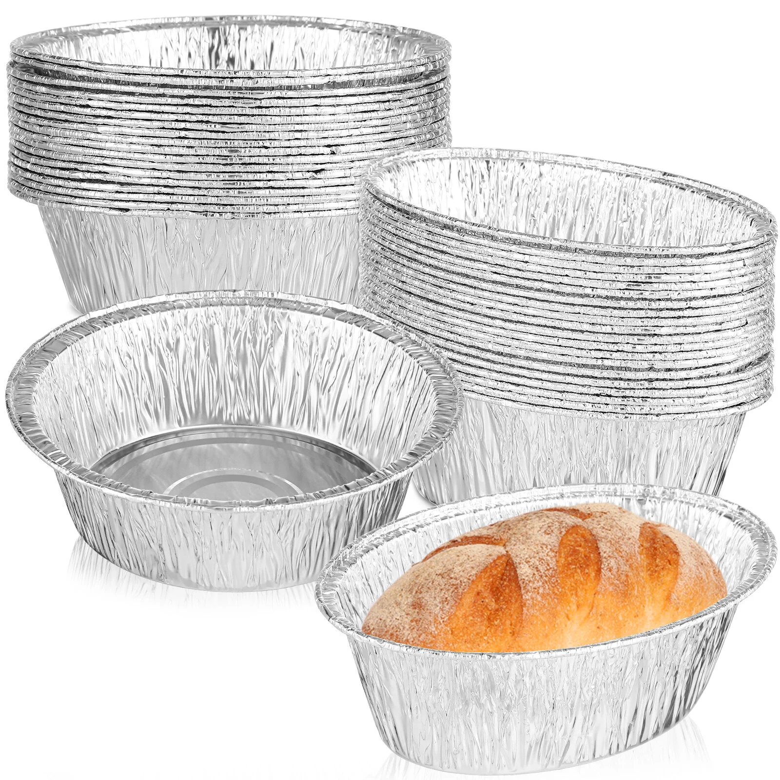 40 Pcs Baking Tin Disposable Pie Dishes Small Pan Food Trays Tart