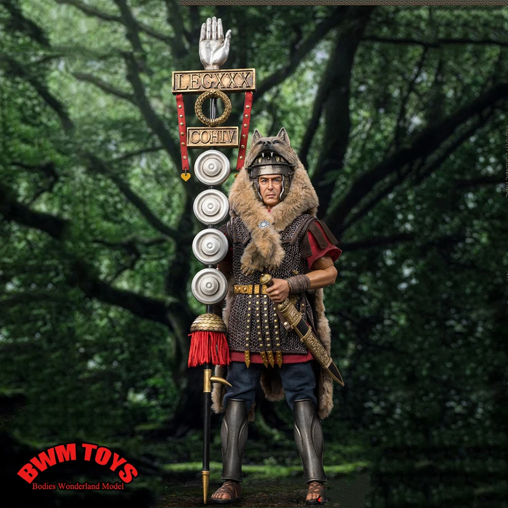 

In Stock HHMODEL&HAOYUTOYS HH18061 1/6 Scale Imperial Legion Rome Flag Bearer 12'' Male Soldier Action Figure Model for Fans