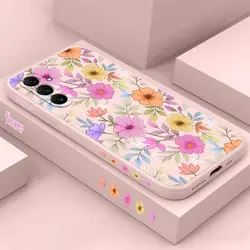 Vibrant Floral Silicone Phone Case Cover - Samsung A70 (Pink)