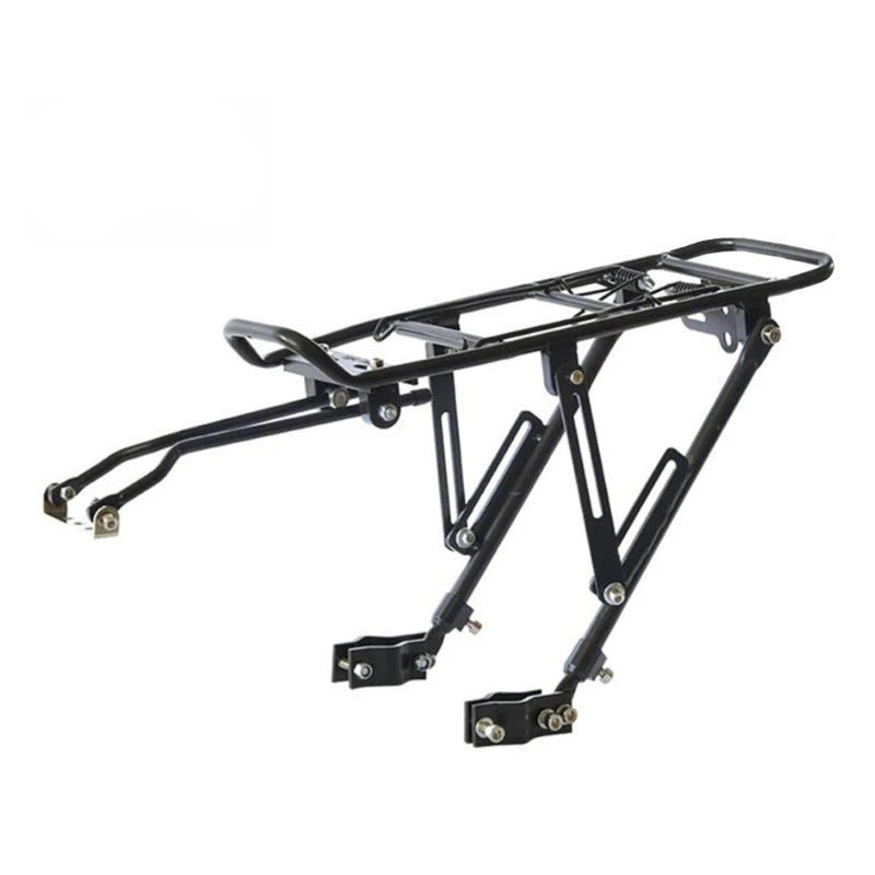 

Aluminum Alloy Rear Bike Rack Cargo Rack Quick Release Adjustable Alloy for Carrier Easy to Install Blac E56D