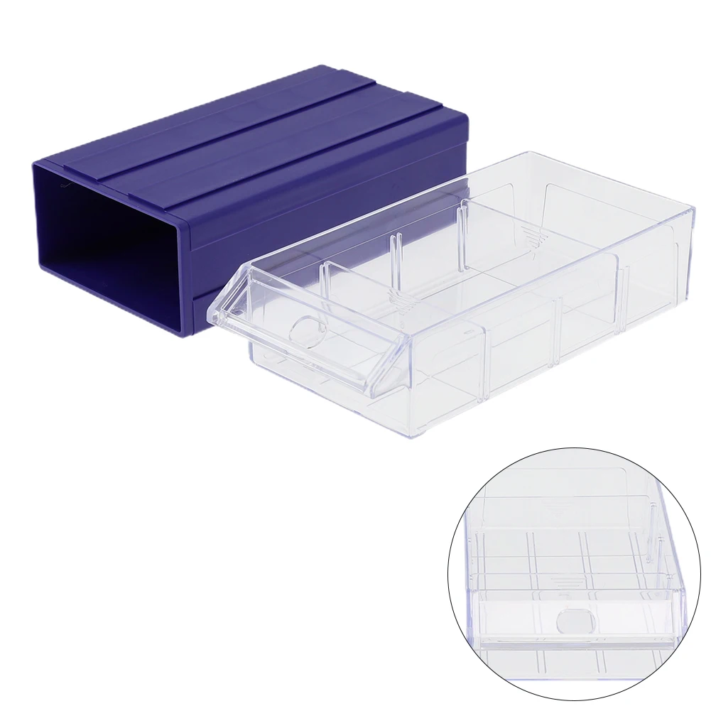 Thicken Stackable Hardware Parts Storage Boxes, Clear Finger Grip Drawers, for Crafts, Sewing Supplies, and Small Components 2