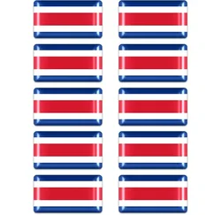 10pcs Epoxy Flag Car Stickers Set (Costa Rica)