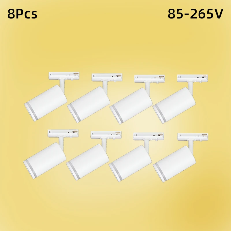 8pcs White no rails