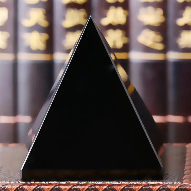 Natural Crystal Schungite Black Shungite Pyramid Tower Energy Quartz Reiki Stones For Healing Fengshui Meditation Decoration 2