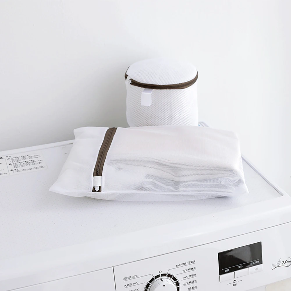

White Laundry Bag Mesh Bra Bag Polyester Laundry Wash Bags Coarse Net Washing Machines Laundry Basket Laundry Washing Bags