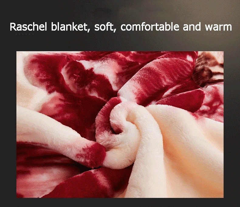 Soft Warm Weighted Blankets For Beds Winter Double Layers Fluffy Faux Fur Mink Throw Thicken Fleece Quilts Blankets