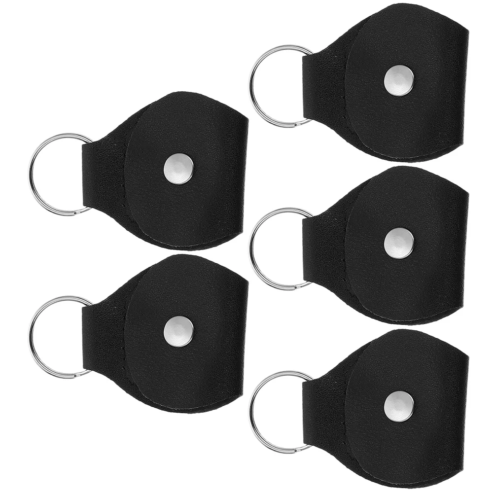 

PU Key Fobs Case Key Fobs Holder Portable Key Fob Case With Key Ring Guitar Capo Plectrums Storage Box