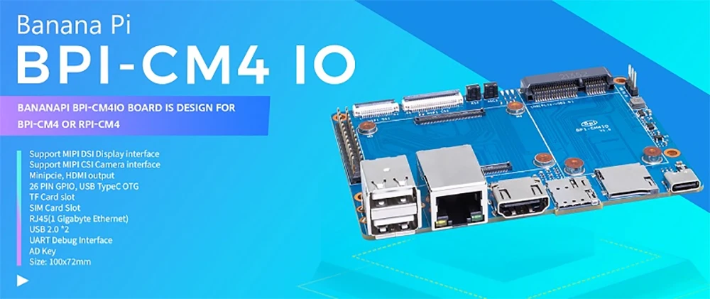 Banana Pi BPI-CM4 Amlogic A311D Quad Core ARM Cortex-A73 4G LPDDR4 16G eMMC Mini