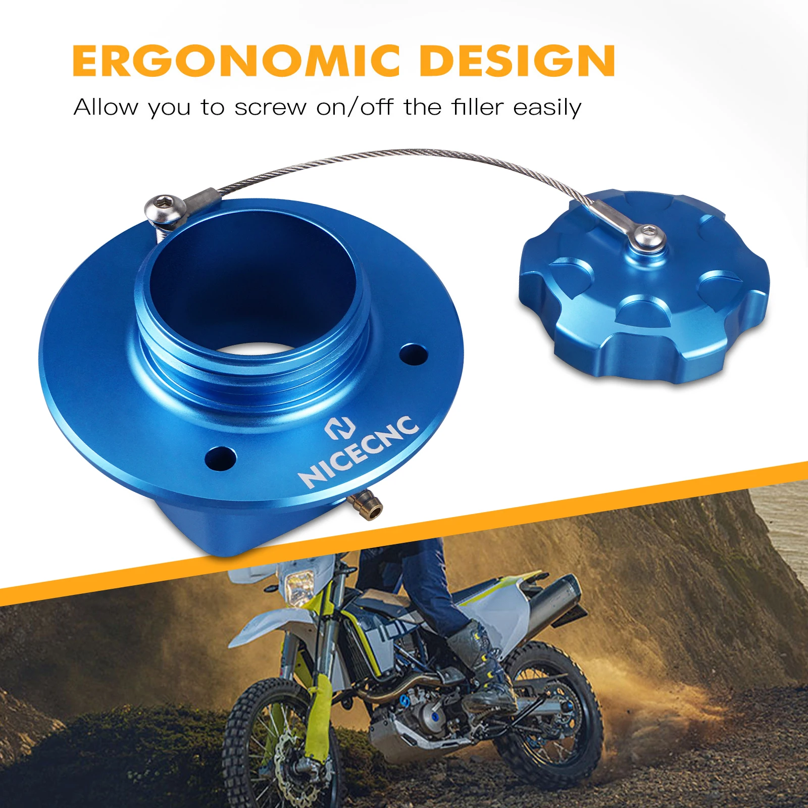 Für Husqvarna 701 Enduro LR 2016–2024, Tankdeckel-Abdeckkappe 701 Enduro/LR Long Range 701 Supermoto GasGas 700 Enduro Supermoto – Detail 9