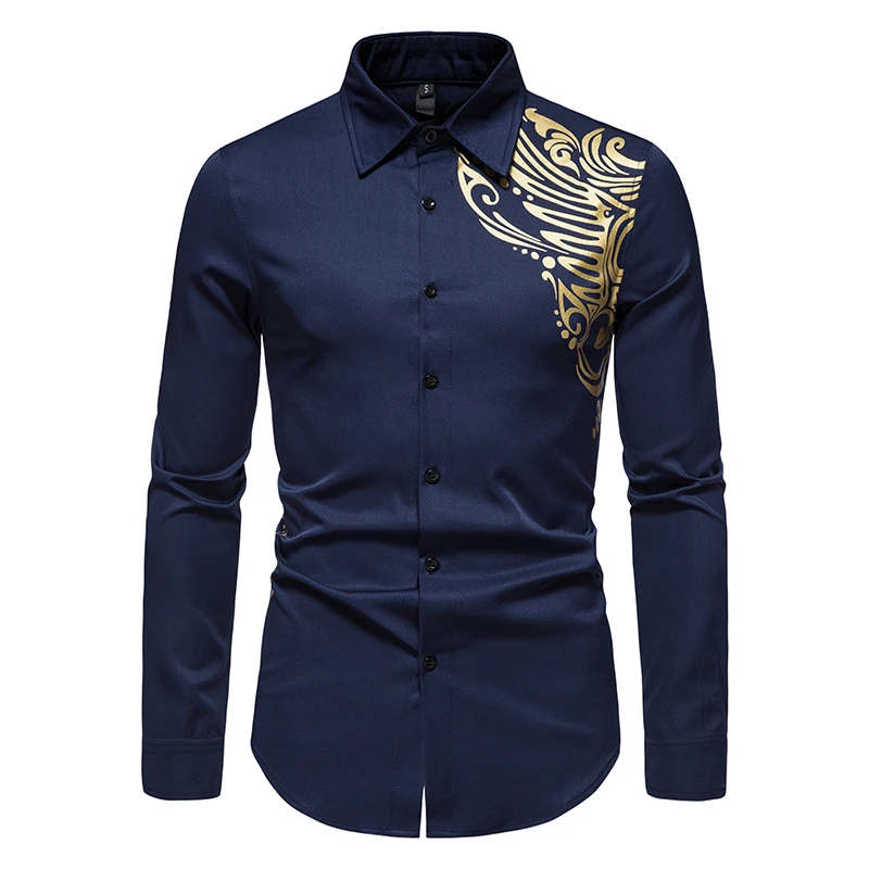 

Fashion Lapel Spliced All-match Shirt Men's Clothing Autumn New Oversized Casual Tops Long Sleeve Loose Korean ShirtS New Men's