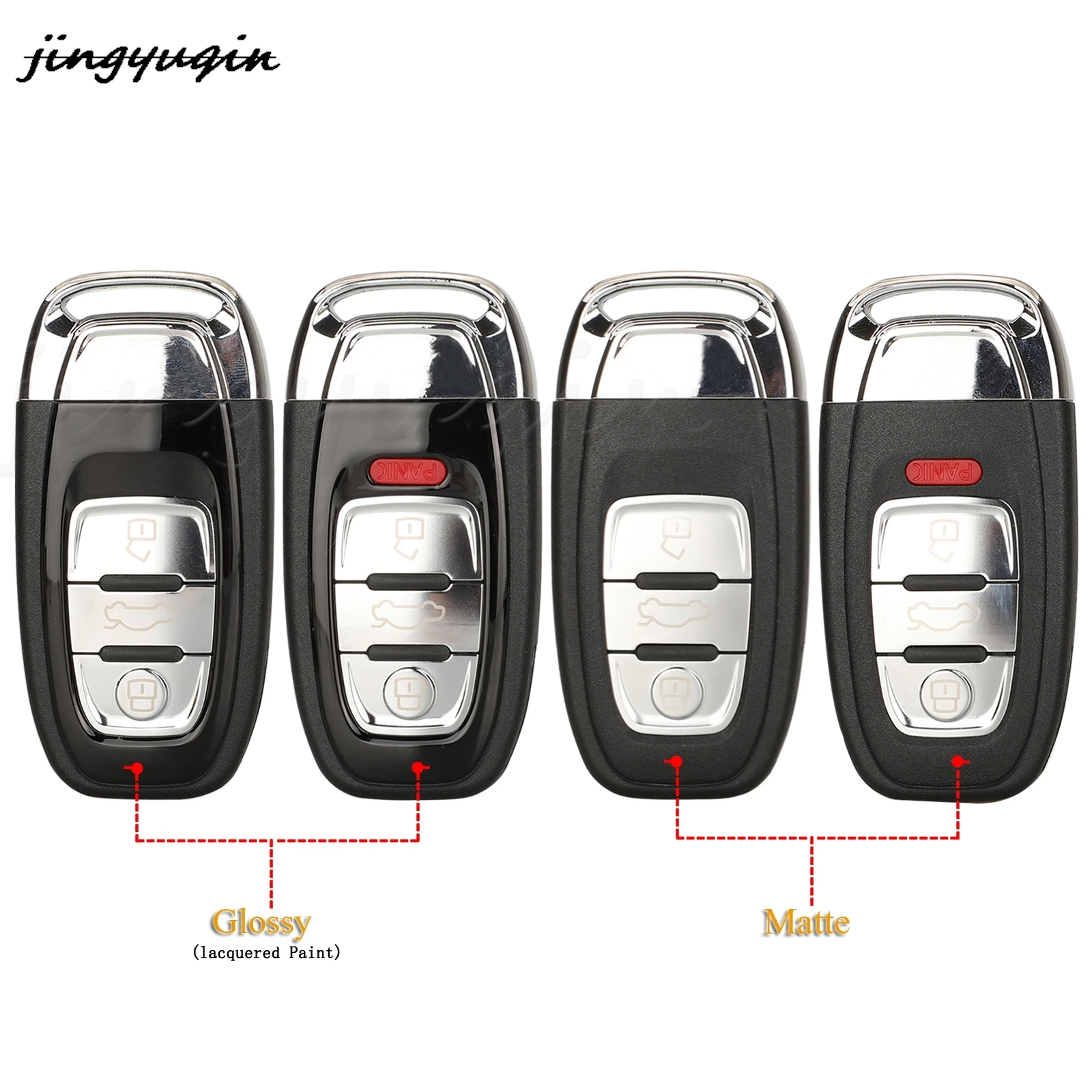 

Jingyuqin 3/4 кнопки сменный пульт дистанционного управления оболочка автомобильного ключа для Audi A4l A3 A4 A5 A6 A8 Quattro Q5 Q7 A6 A8