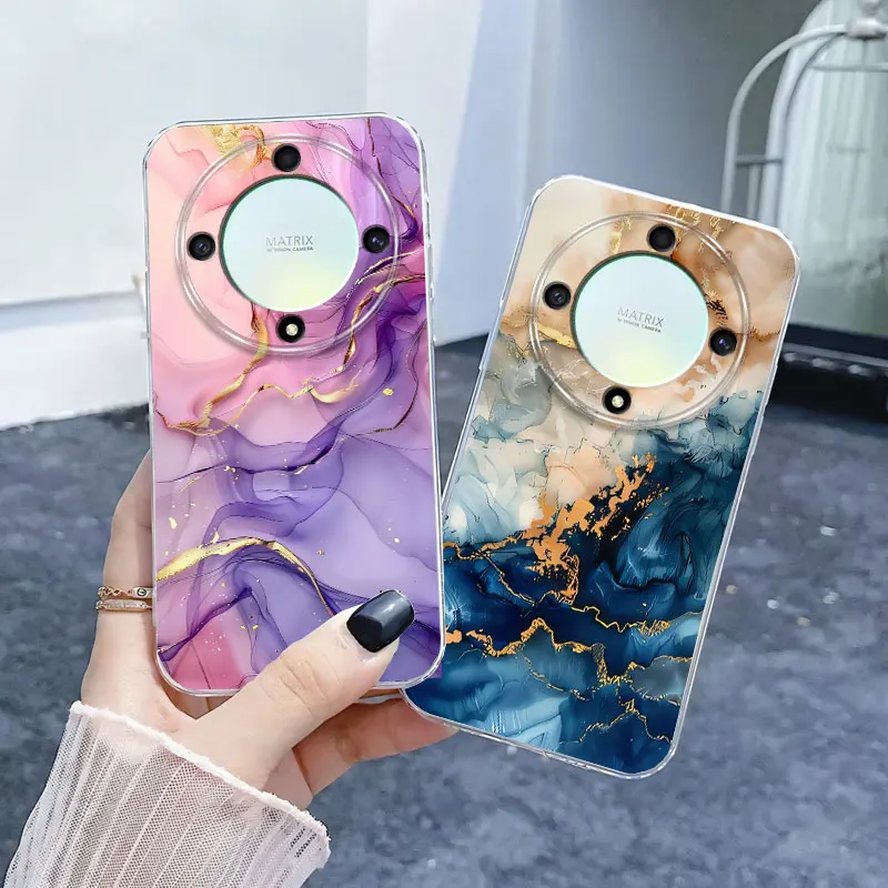 Luxury Flower Clear Soft Silicone Protective Phone Case