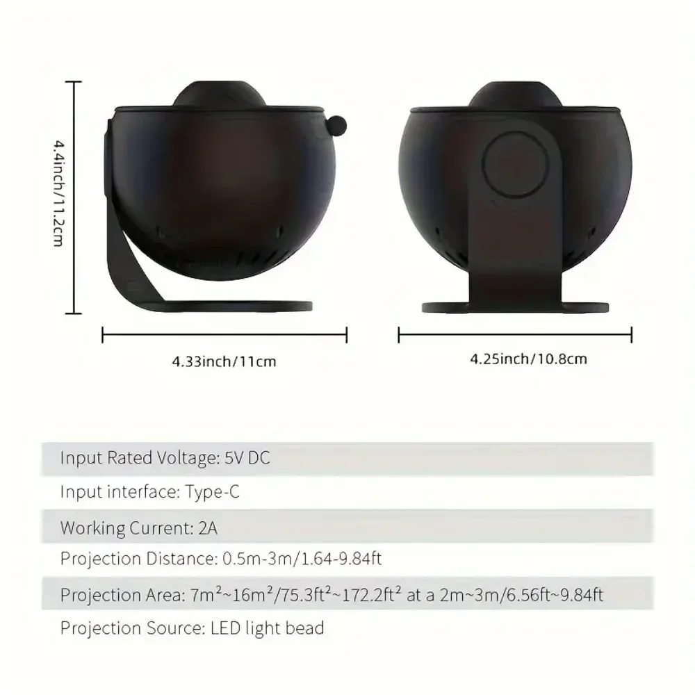 Starry Sky Galaxy Projector Night Light Projector 360 ° Rotating Planetarium Lamp Home Bedroom Wedding Decoration Atmosphere Upg