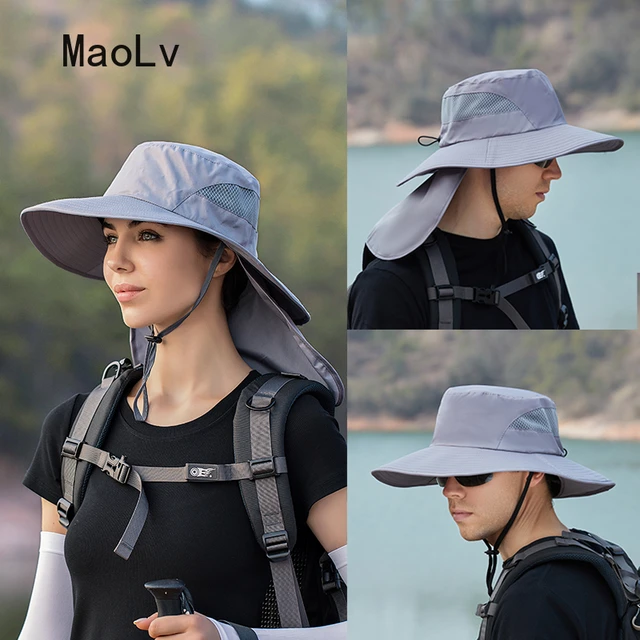 Fishing Caps Men Lady Bucket Hat Wide Brim Waterproof Rain Hat Camping  Accessories UV Protection Womans